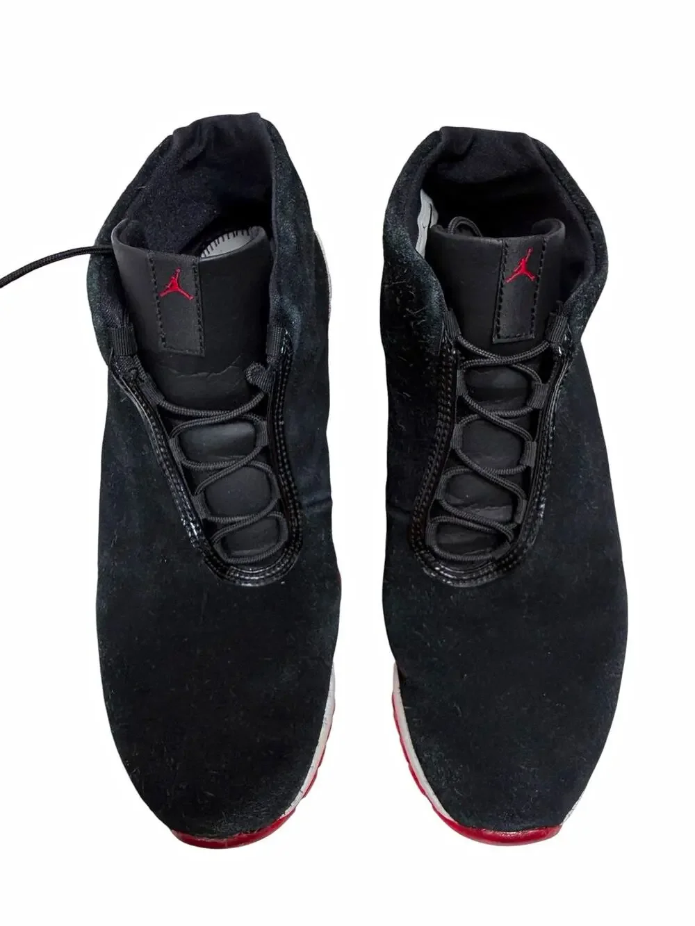 Nike Air Jordan Future Bred Black Red Men’s Size 12 Suede Sneakers AT0056-001